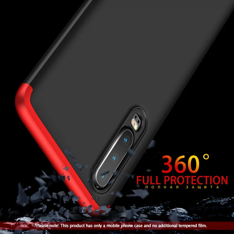 360 чехол для huawei P30 lite pro защитный чехол анти-шок и защита жесткая матовая поверхность из поликарбоната для huawei P20 lite mate 20 pro Чехол coque
