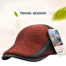 Британский стиль, плоская кепка, мужская вязаная шапка, мужской повседневный берет, старшины, остроконечная Кепка, зимние аксессуары, теплая Кепка для среднего возраста, новости