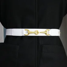 High Quality Luxury Genuine Leather Belts for Women Designers Jeans Dress Strap Simple Design Plain Cow Leather Belt
