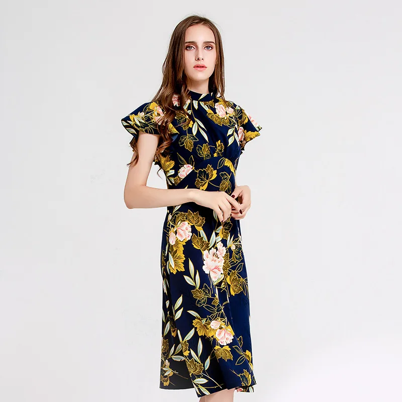 

Manufacturers Direct Selling Retro Wind Dress 2020 New Style Fashion Sexy Tight Waist Hugging Dress