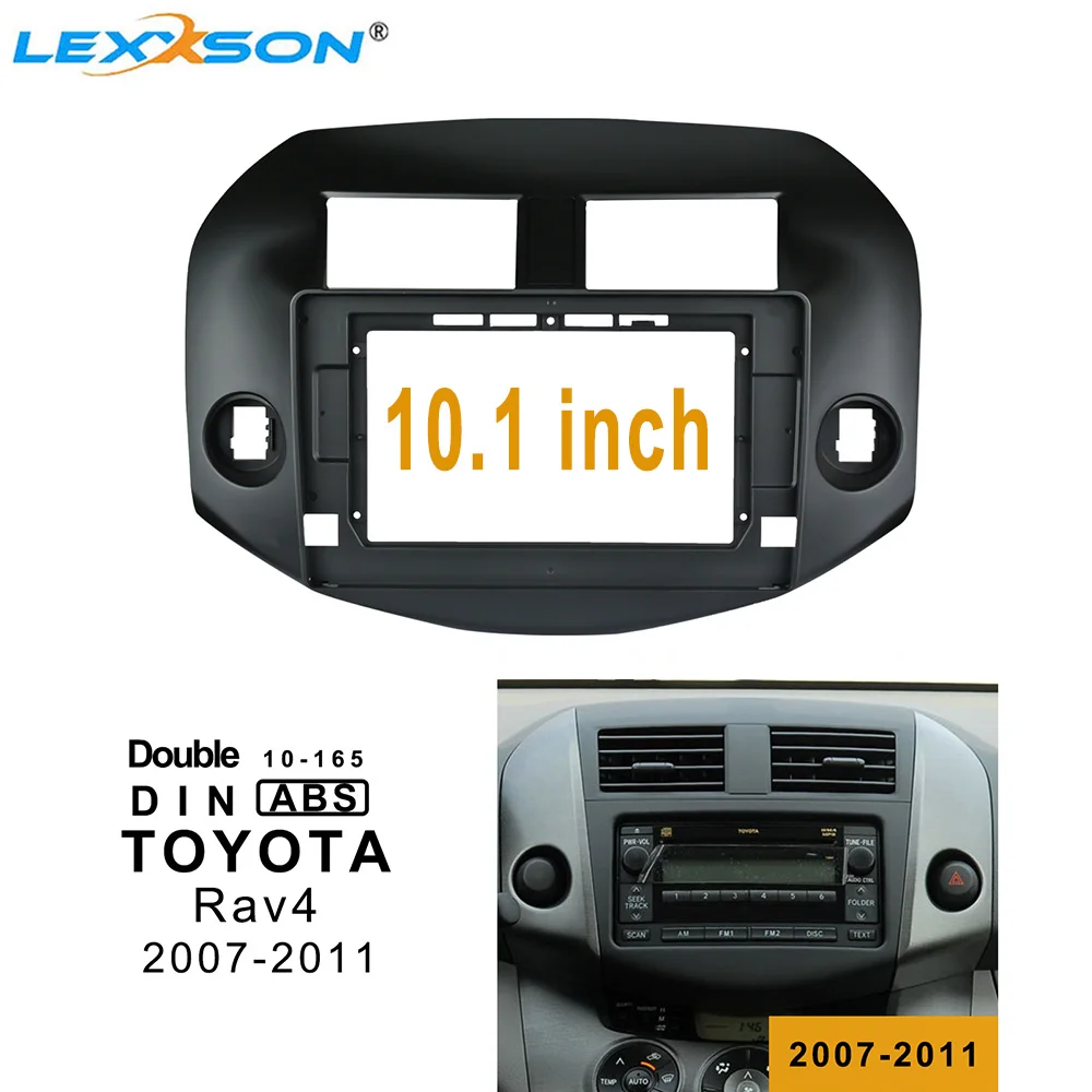LEXXSON 10,1 дюймов автомобильный радиоприемник для TOYOTA Rav4 2007-2011 Автомобильный dvd Радио 2 Din фасции аудиоадаптер Панели Наборы винтов