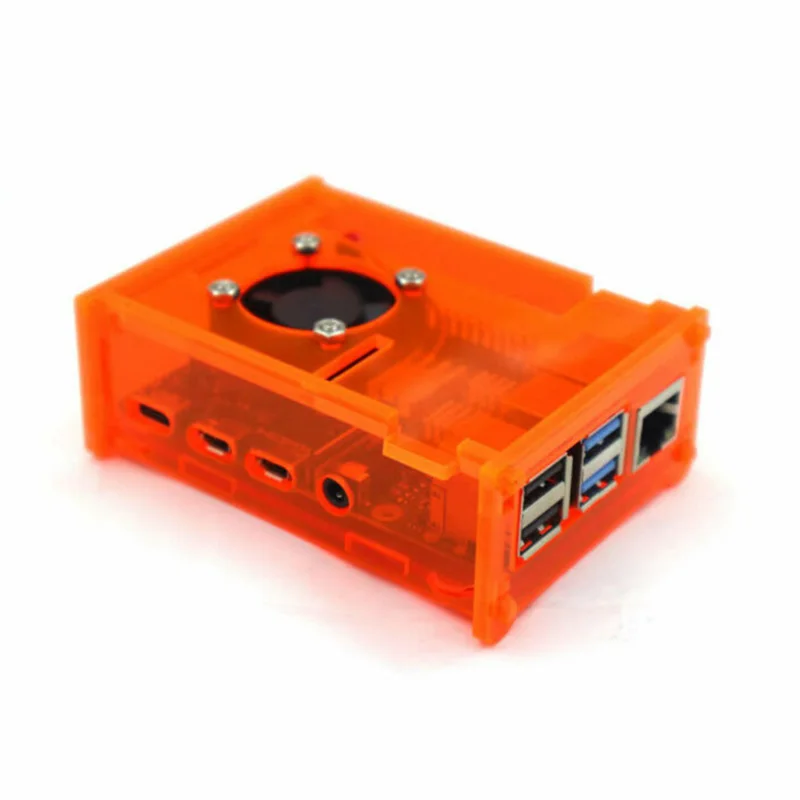 

Acrylic Housing Case Enclosure Boxes + Cooling Fan For Raspberry Pi 4 Model B