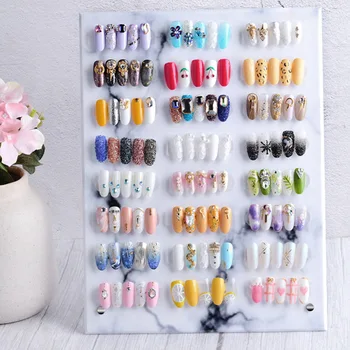 

Color Card Magnetic Salon Storage Acrylic Board False Nail Tip Shelf Art Rack Manicure Display Stand Tool Detachable