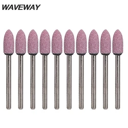 WAVEWAY – pierre Abrasive montée pour Dremel, outils rotatifs, tête de roue, accessoires, 10, 3x6mm 
