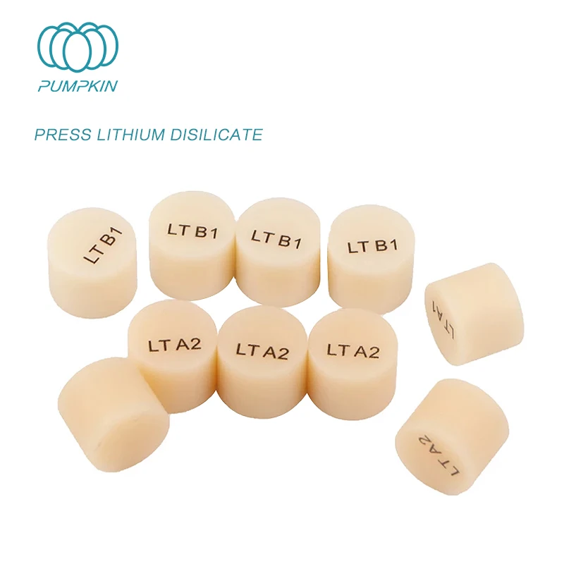 PUMPKIN Glass ceramic Ingot (Press Lithium disilicate)—HT(10 pieces)——for dental lab CAD/CAM