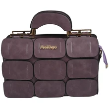 Новая весенняя/Летняя женская сумка, шовная Бостонская сумка, Наклонная Сумка на плечо, женские кожаные сумки(фиолетовые