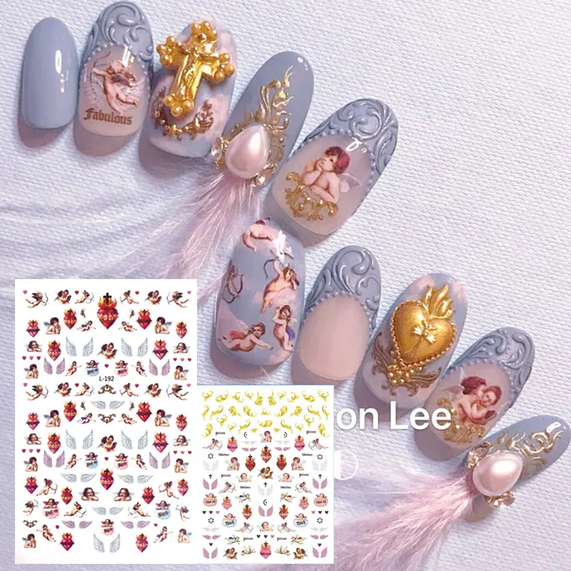  Latest 3D Nail Art Sticker Nail L-192 angel Series Nail Art Sticker Decal Tool DIY Tool