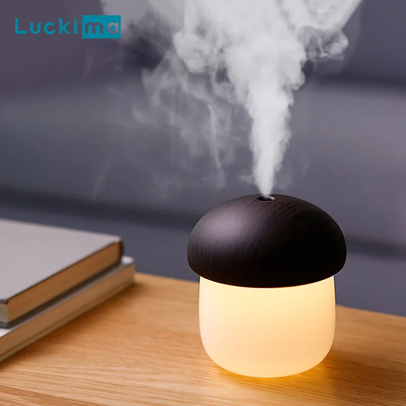 Mushroom Mini Humidifier for Car Office Home Essential Oil Aromatherapy