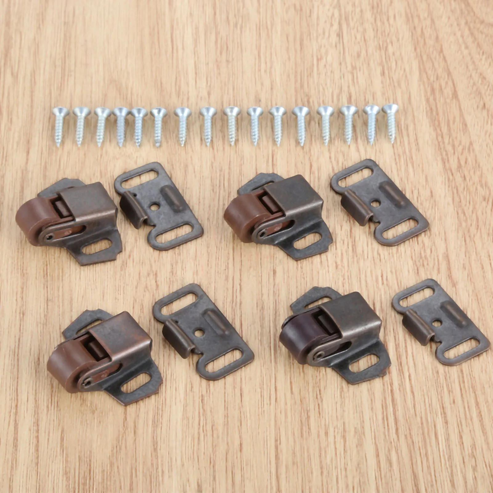 DRELD 4pc Cabinet Door Stopper Spring Touch Latch Ball Roller Catches Wardrobe Stoppers Damper Buffer Furniture Hardware 31*37mm |