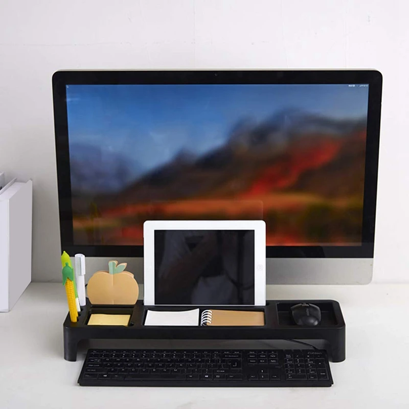  Tabletop Storage ShelfMulti-Functional Office Storage SuppliesComputer Keyboard Sorting RackStation