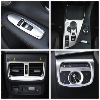 

Interior Refit Kit Armrest Window Lift Button / Gear Box / Rear Air AC / Head Lamps Cover Trim For Infiniti QX50 2018 2019 2020