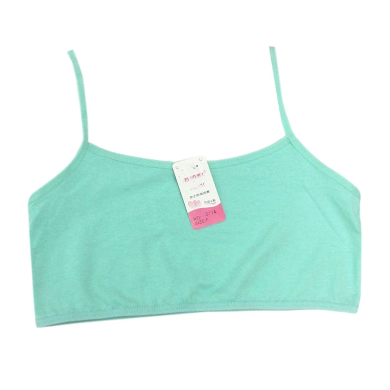 

Teen Girl Underwear Cotton Wireless Contrast Edge Training Bra Unpadded Bralette