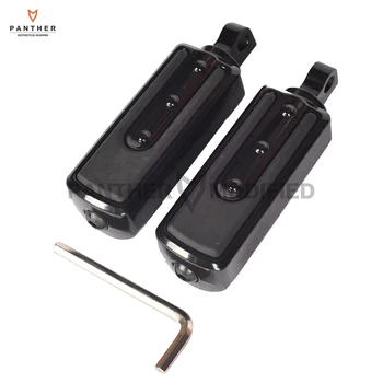 

Black Motorcycle Male Mount-Style Foot Pegs Footpeg Moto Foot Rest case for Harley Iron 883 Road Glide Softail