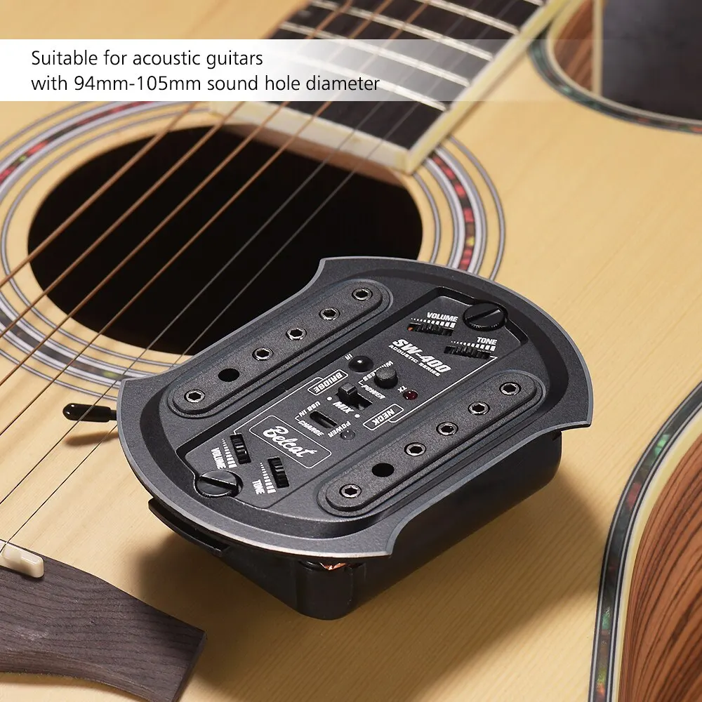 Belcat SW400+ R1 UHF перезаряжаемая Акустическая гитара беспроводная звуковая система звукового отверстия с приемником Max.50M Диапазон передачи