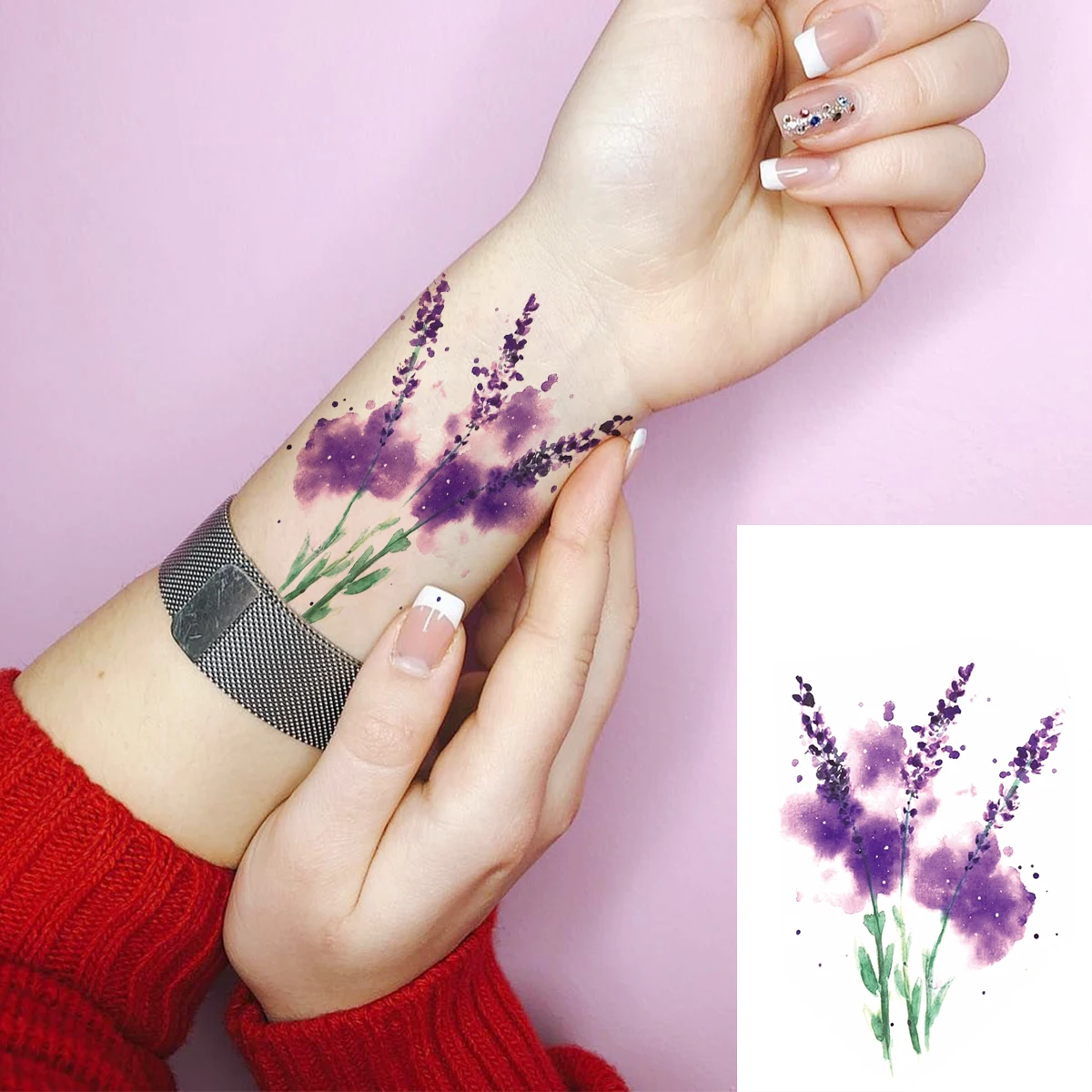 Lavender Bouquet Tattoo Related Keywords & Suggestions - Lavender ... | Lavender  tattoo, Best neck tattoos, Tattoos for guys