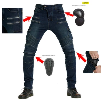 

Motorcycle Pants Men Moto Jeans Motocross Pants Zipper Protection Riding Touring Motorbike Trousers Biker pantalon Moto Pants