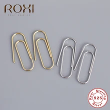 ROXI, панк, персональные безопасные серьги-гвоздики, серьги-гвоздики, ювелирное изделие, 925 пробы, серебряные, бумажные клипсы, проколы, серьги для женщин