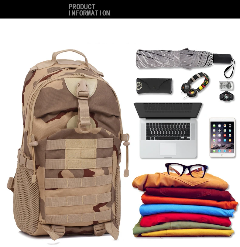 Waterproof 35L Tactical Camouflage Sprots Backpack Men's Travel Outdoor Military Male Mountaineering Hiking Climbing Camping Bag