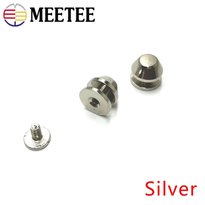 Meetee 30/50 комплектов 12 мм металлический Медь ботинки на плоской подошве с пряжкой в винтовые заклепки ногтей карабин DIY леатеркрафц сумки аппаратных аксессуаров BF469