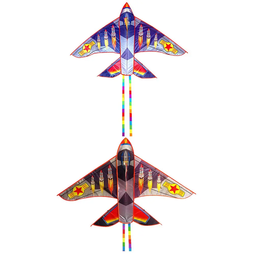 

1.6M Long Tail Aircraft Kite Chemical Fiber Cloth Fiberglass Rod Triangle Kite Breeze Take Off Smooth Flight