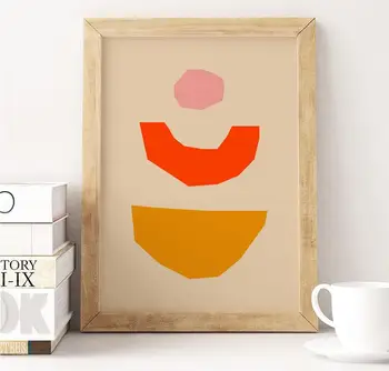 

Modern Abstract Art Poster Abstract Shapes Canvas Print Home Decor Wall Art Decor No Frame