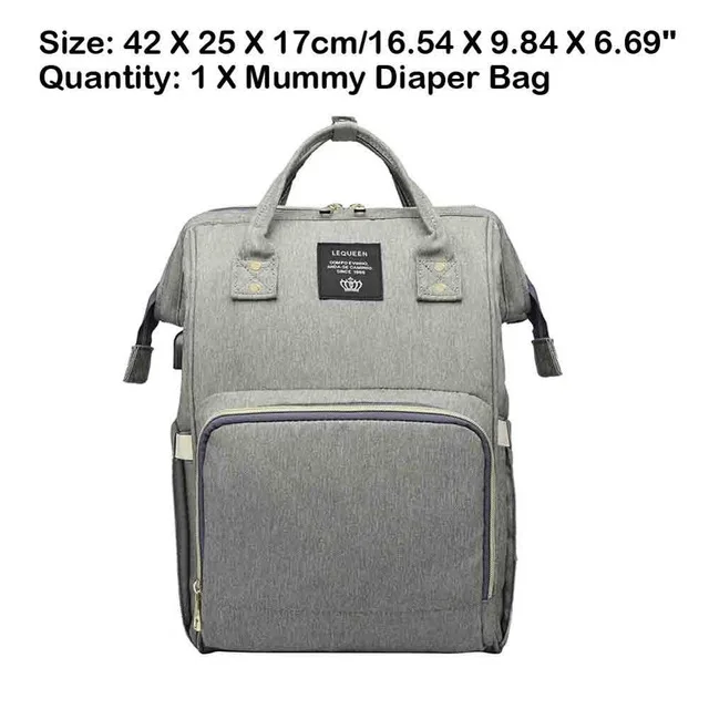 C1 USB Interface Diaper Bag Large Capacity Waterproof Fashion Mummy Travel Shop Maternity Nursing Backpack Nappy Organizer - Цвет: C1