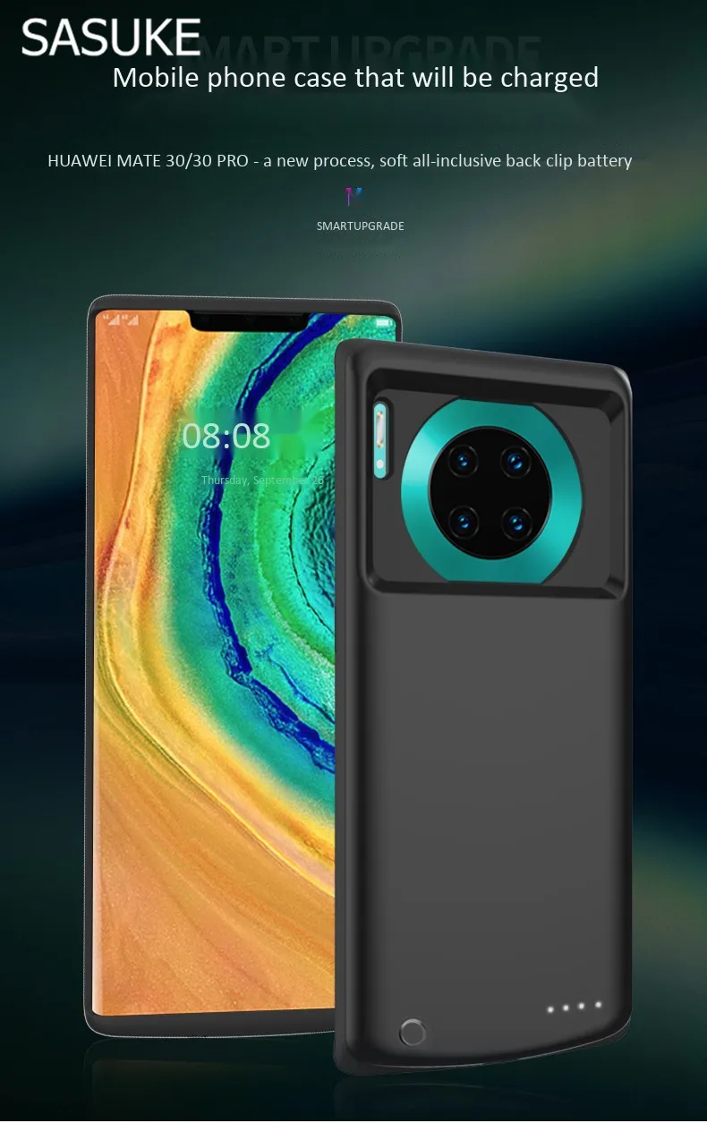 6800 мАч чехол с аккумулятором s для huawei mate 30 Мягкий край полный корпус Зарядка Внешний аккумулятор чехол для huawei mate 30 Pro Твердые крышки питания