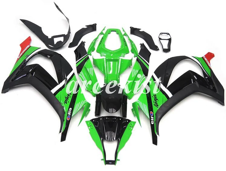 ABS полный обтекатель комплект подходит для kawasaki Ninja ZX-10R ZX10R 2011 2012 2013 Кузов Набор 11 12 13 14 15 черный глянец