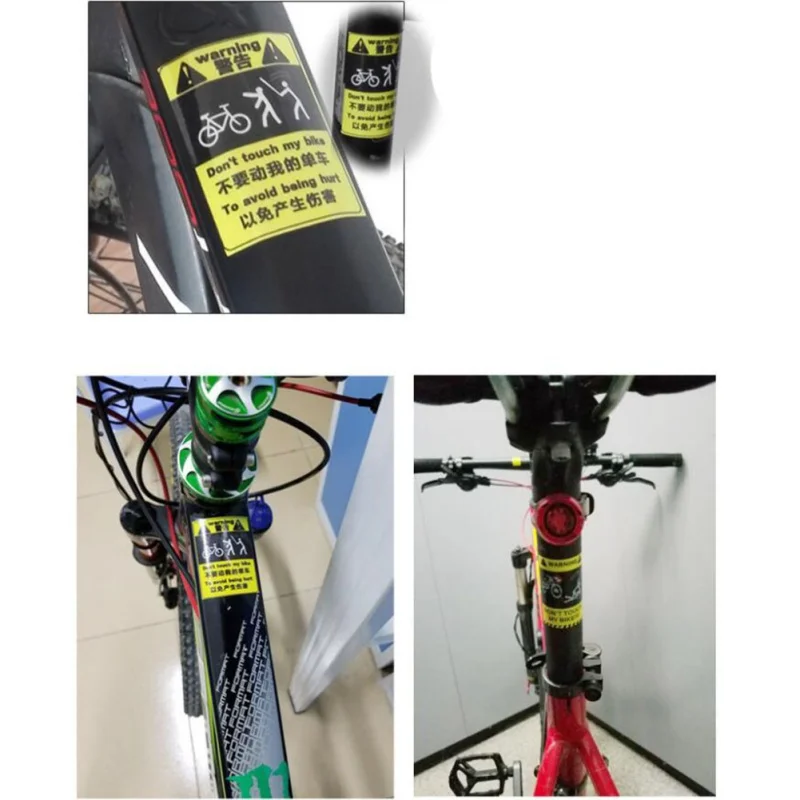 Bicycle Warning Sticker Bicycle Warning Sticker DONT TOUCH MY BIKE Waterproof Decal Cycling Accessories