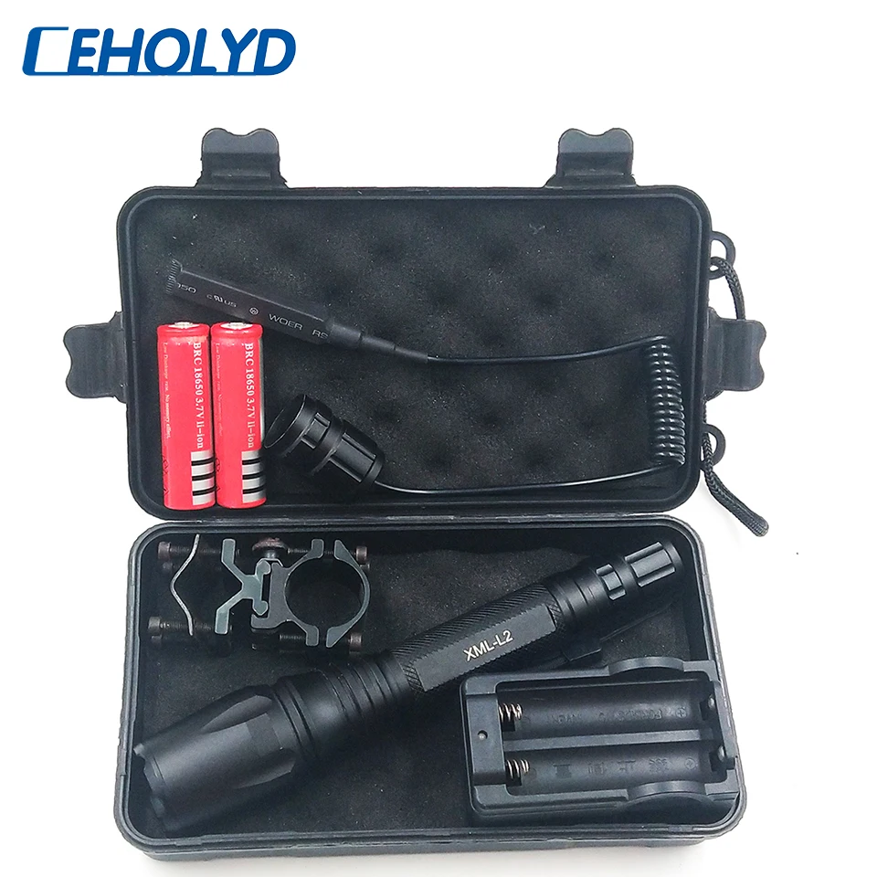 XHP50 Hunting Tactical Led Flashlight Torch XM-L2 U3 XM-L T6 5 Switch Mode Zoomable for Hunting Light 18650 Battery