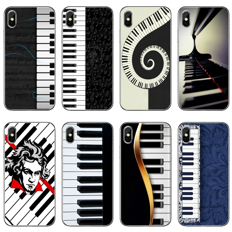 Music Piano Keyboard Accessories Phone Case For iPhone 12 Mini 11 Pro Max XS XR X 8 7 Plus 6 6S 5 5S SE 2020 | Мобильные телефоны и