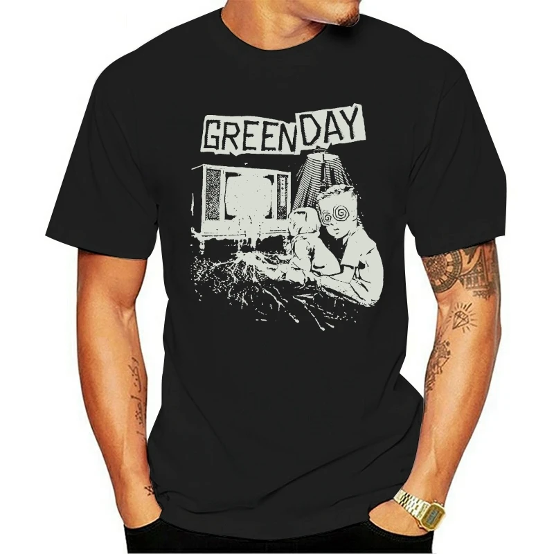 Green Day New Men T-Shirt Dookie Kerplunk Insomniac Nimrod Pop Punk Rock Warning | Мужская одежда