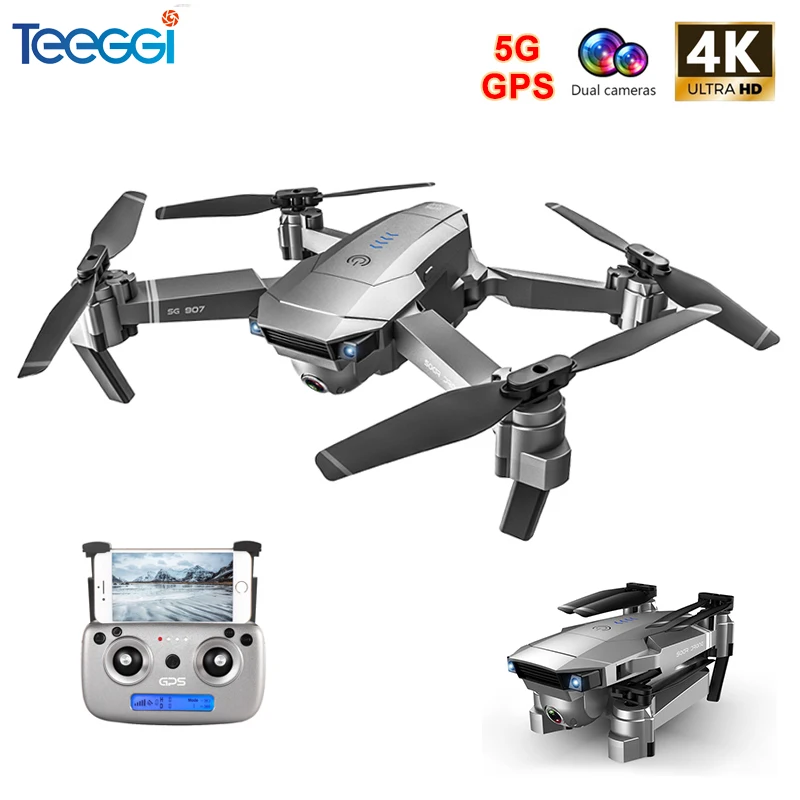  SG907 GPS Drone with 4K HD Adjustment Camera Wide Angle 5G WIFI FPV RC Quadcopter Professional Fold