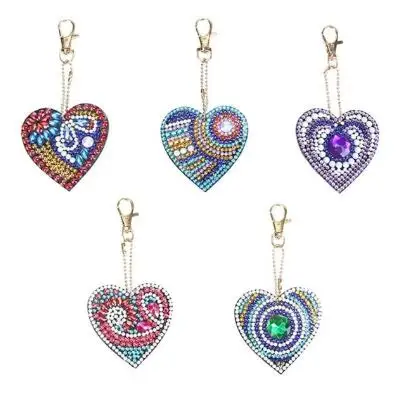 5D DIY full diamond diamond painting keychain ladies bag pendant key ring jewelry key ring special rhinestone Christmas LD503