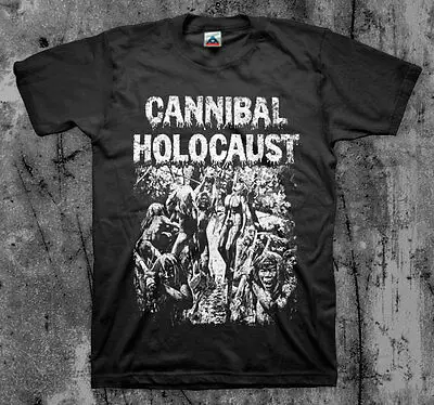 CANNIBAL холокост-фильм футболка (культовый ужас гор классический брызги) |