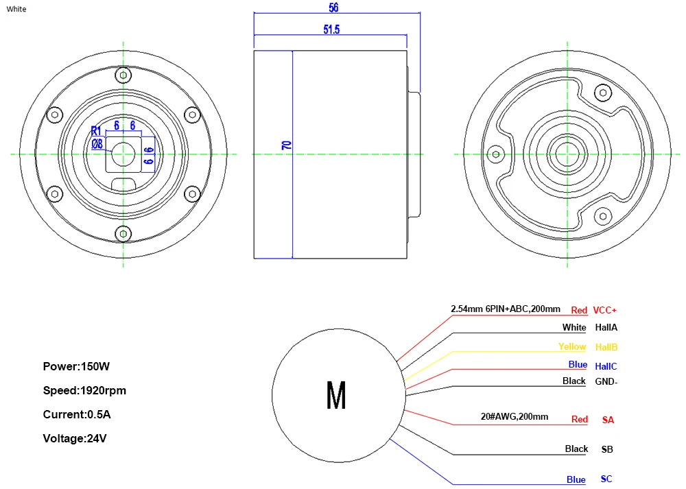 6孔红色电机CAD 拷贝