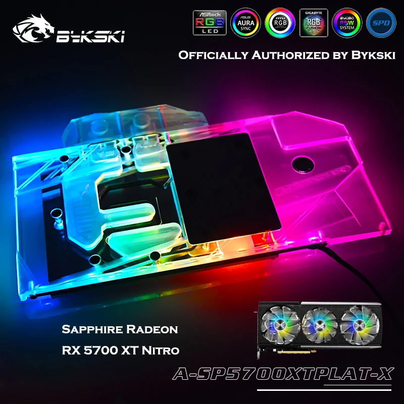 Водный блок Bykski для Sapphire Radeon RX 5700 XT Nitro|Кулеры/вентиляторы/системы охлаждения| |