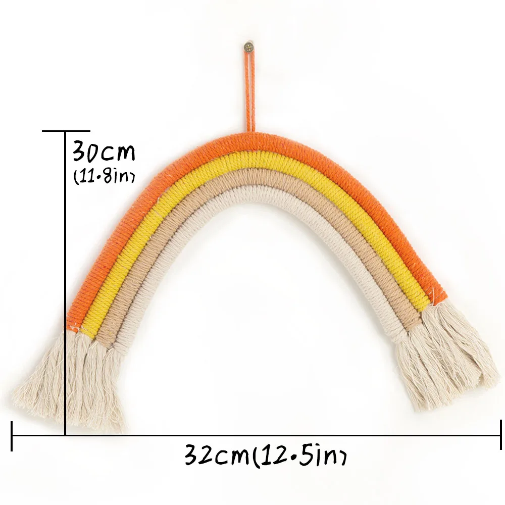 Детская комната Радуга Настенный декор ручной работы хлопок Висячие ткачество орнамент скандинавские украшения для дома Радуга аксессуары для дома HM0014 - Цвет: Rainbow-2