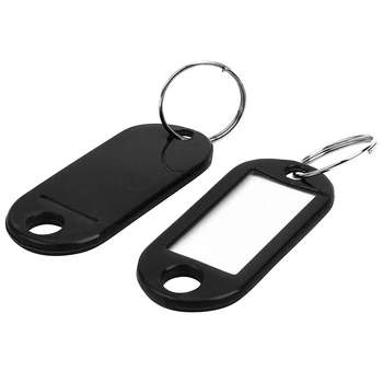 

HOT-Key Ring Tags(100pcs black)