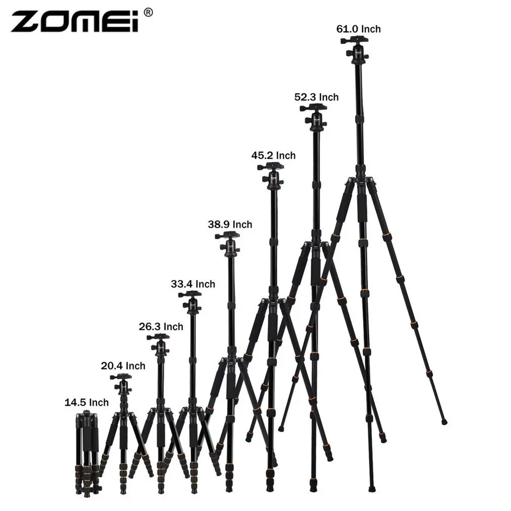 Zomei профессиональная портативная Дорожная Камера легкий штатив алюминиевый монопод с шаровой головкой 360 градусов для DSLR камеры Canon
