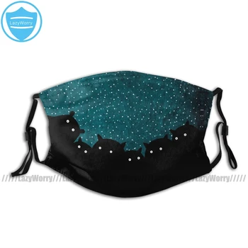 

Squirrel Mouth Face Mask Good Night Squirrels Facial Mask with 2 Filters Beautiful Polyester Adult Mask