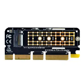 

M.2 NVMe to PCI-E SSD Converter Card M-Key PCI-Express X4/X8/X16 Adapter for Samsung PM961, 960EVO /INTEL 600P/ Lite-On T10. M.2