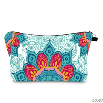 

Multifunction Mandala Flowers Pattern Cosmetic Bag Makeup Pouch Toiletry Case 517D