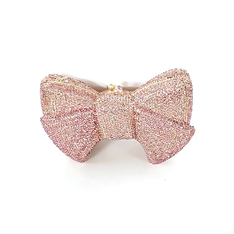 Classical women accessories diamonds luxury clutches bow knot crystal purses Bridal wedding party Popsicle purses