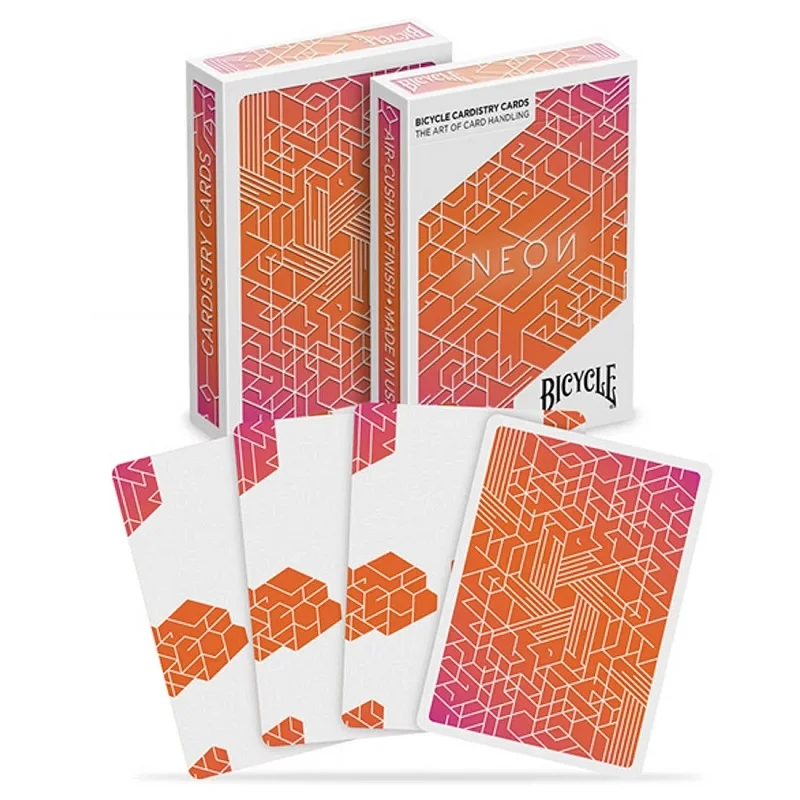 Orange Bicycle Neon Playing Cards Cardistry Deck USPCC Limited Edition Poker Magic Card Games Magic Tricks Props for Magician