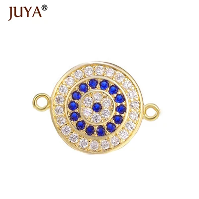 gold Juya модный материал для изготовления украшений 10 типов греческого глаза/Турецкий глаз/чармы «от дурного глаза» разъемы для ювелирных изделий DIY ремесло - Цвет: gold