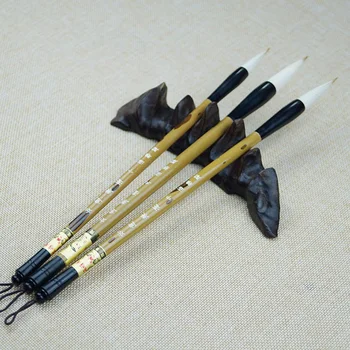 

3pcs/pack Hobby Student Brush Pen Writing Drawing Chinese Calligraphy Stationary For School Painting Office Weasel Hair Craft
