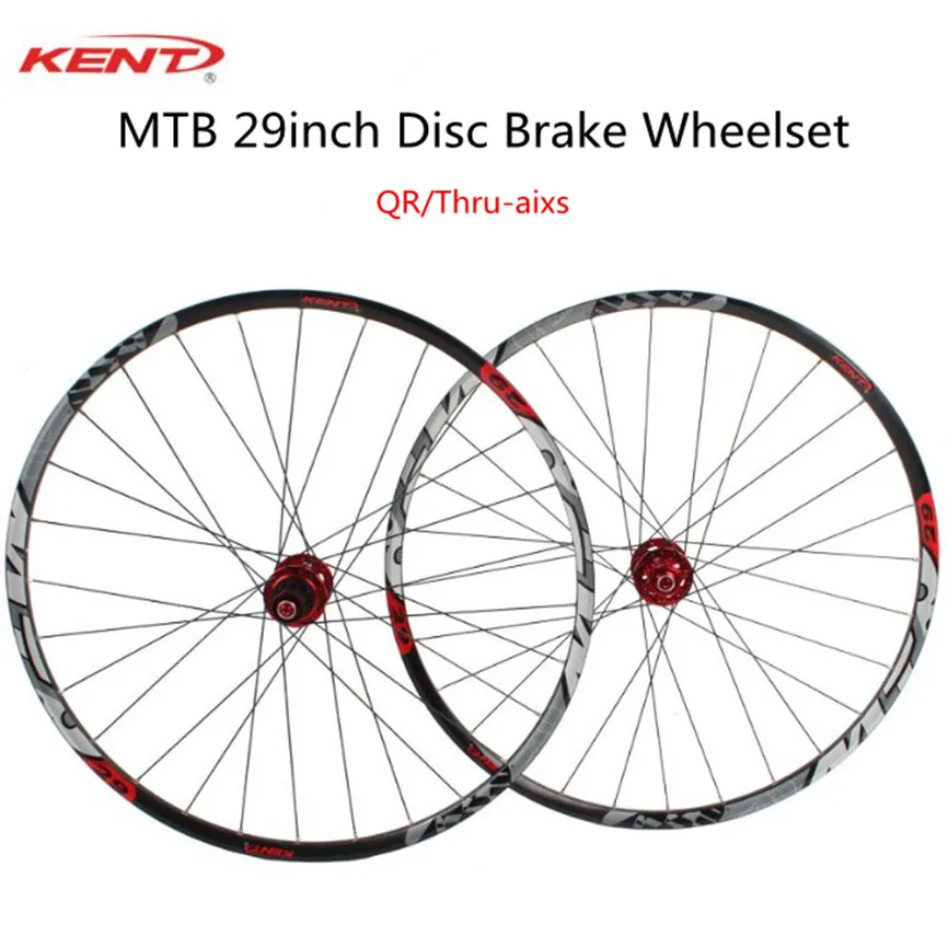 KENT MTB Mountain Bike 29inch Disc Brake Wheelset Sealed Bearing Aluninum Alloy Thru-axis QR Wheels Wheel Set Rim | Спорт и