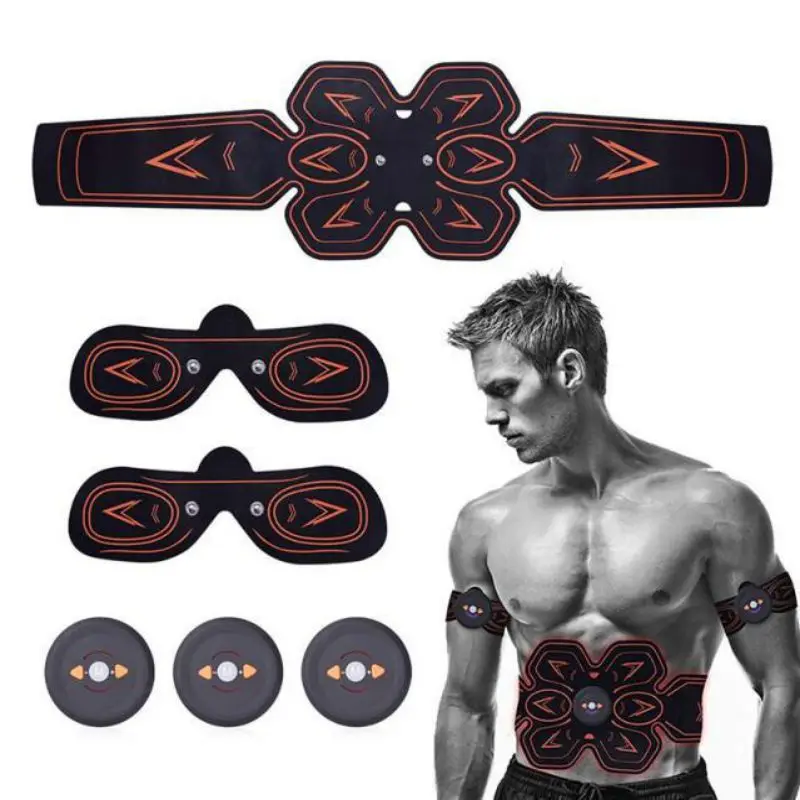 

Muscle Stimulator Waist Belt Arm Leg Hip Band Portable USB Rechargeable Fitness Machine Abdominal Exerciser Training Device Body