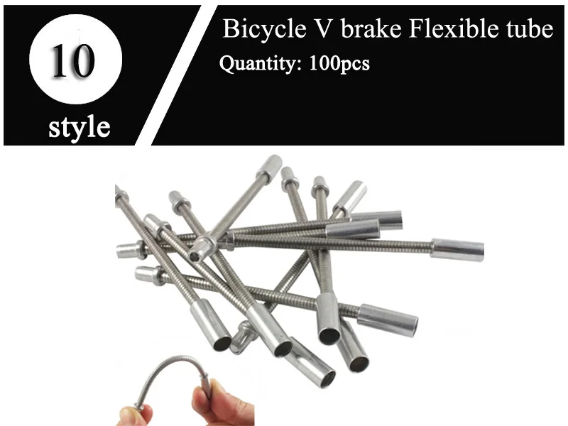 100pcs MTB mountain fixed road foling bicycle bike brake lined cable housing C clip end caps tube brake screws bicycle bike part - Цвет: style  10
